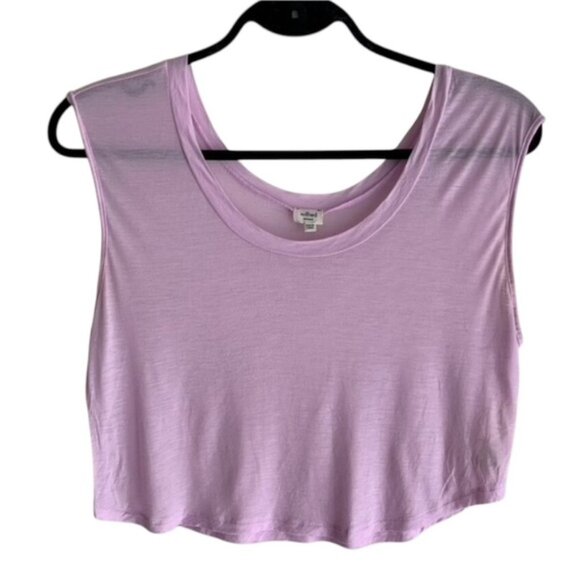 Aritzia Wilfred Muscle Tee T-shirt Cropped sleeveless lilac purple Size XS - Picture 2 of 14